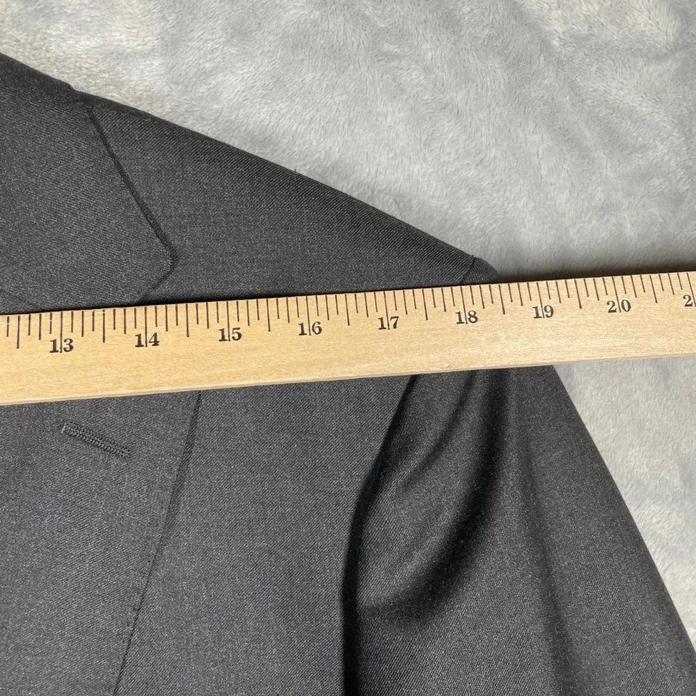 Suit Supply Vitale Barberis Canonico Super 110s Wool Blazer Charcoal Grey 38L